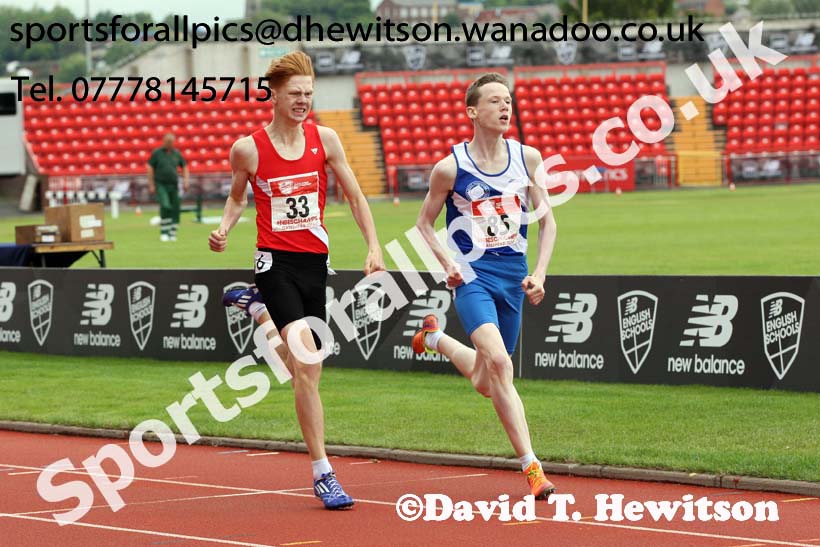 Junior boys 800 metres, English Schools Track and Field. Photo: David T. Hewitson/Sports for All Pics